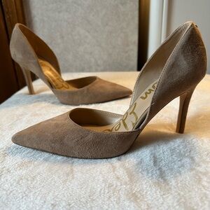 Elegant Sam Edelman Taupe Suede Pumps 6.5